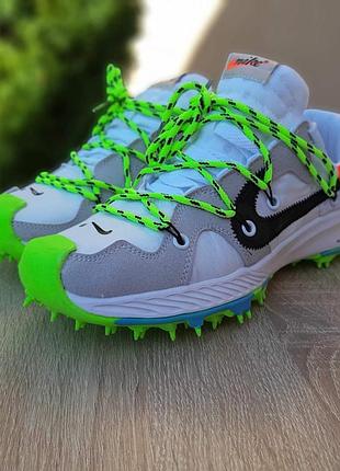 Nike zoom terra kiger 5 off-white белые с салатовым