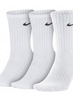 Носки nike cushioned sx4508-101 , белый, размер (eu) - 34-38