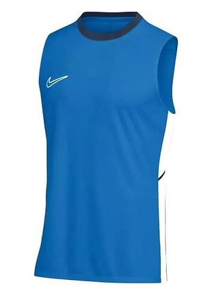 Майка nike dri-fit academy 25 сине-белая fz9747-463, синий, размер (eu) - l