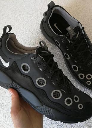 Nike кроссовки кожаные мужские дышащие с сеткой чёрные с серым 40,43,44 45 разм 45