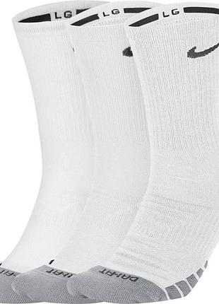 Носки nike u nk everyday max cush crew 3pr белый унисекс 34-38