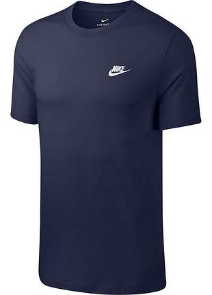 Футболка nike nsw club tee navyar4997-410, синий, размер (eu) - s