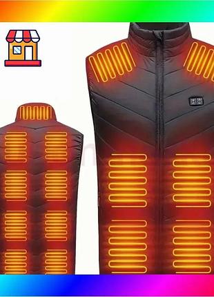 Bs чоловічий жилет із best mix підігріванням heatfashion electric heating vest (15 зон) чорний m bas77/n