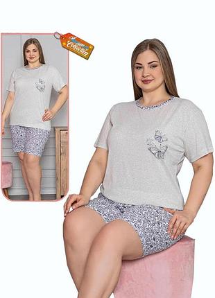 Комплект двойка женский футболка+шорты xxl
