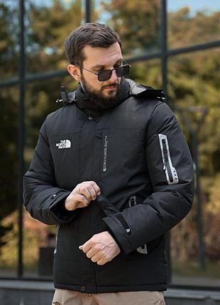 Мужская куртка the north face black с подкладкой omni-heat пп7850