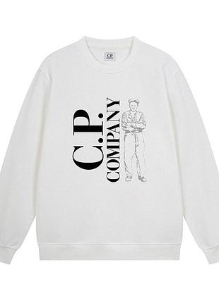 Свитшот c.p. company белый | свитшот сп компани | кофта cp company s m l xl xxl xl