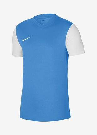 Футболка игровая nike dry tiempo premier ii dh8035-412, голубой, размер (eu) - xl