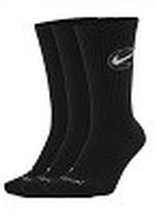 Носки nike u nk crew everyday bball 3pr черный унисекс 46-50