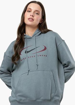 Urbanshop com ua худі жіноче nike ns flc os po hd swsh blue fn7698-084 розміри запитуйте