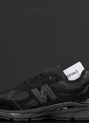 Мужские кроссовки нью баланс new balance 990 водонепроницаемые usa black черный 41