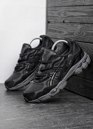 Зимняя мужская обувь асикс гел нус asics gel nyc водонепроницаемые gore-tex termo black черный 41