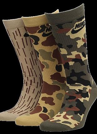 Носки nike u nk everyday essential crew хаки унисекс 38-42