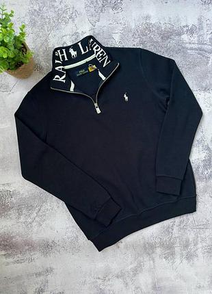 Мужской зип свитшот polo ralph lauren черный с, м, л