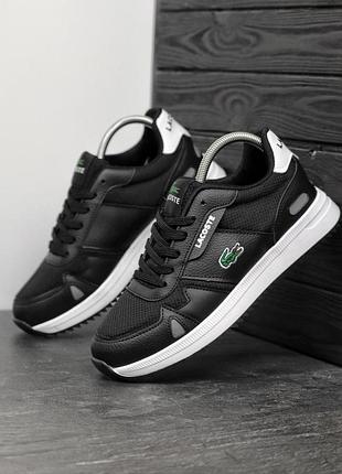 Чоловічі кросівки лакоста стильні повсякденні lacoste t-clip 40