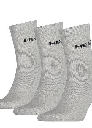 Шкарпетки head short crew 3ppk unisex сірий унісекс 35-38