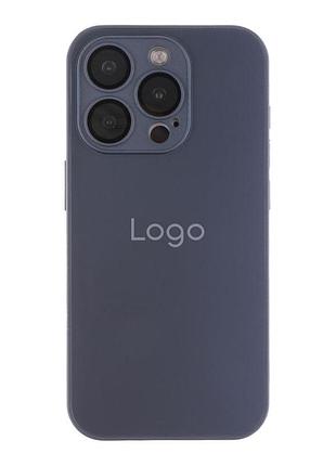 Чехол-накладка стеклянный матовый с защитой камеры matte ag-glass для iphone 15 pro max graphite black
