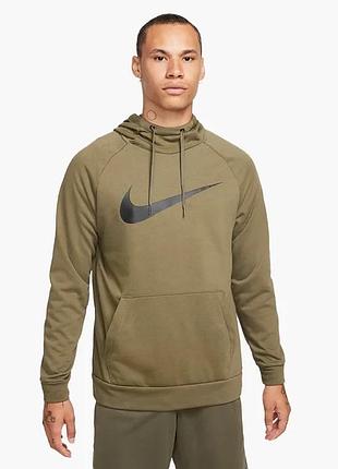 Худі чоловіче nike m dri-fit hdie po swsh olive cz2425-222