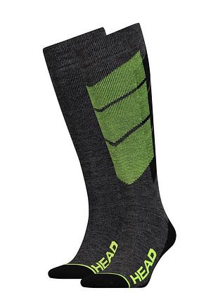 Носки горнолыжные head unisex ski graphic kneehigh 2ppk черный, желтый унисекс 35-38