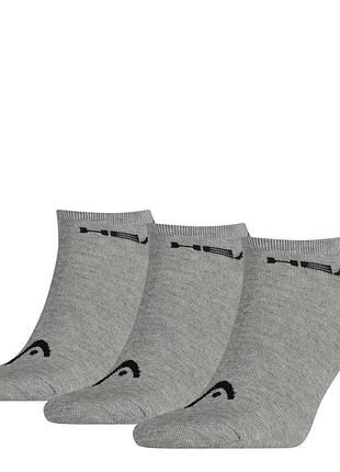 Шкарпетки head sneaker 3ppk unisex сірий унісекс 35-38