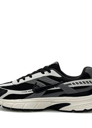 Мужские кроссовки nike initiator black grey white удобные демисезонные спортивные найк бордовая серо черные обувь на весну лето