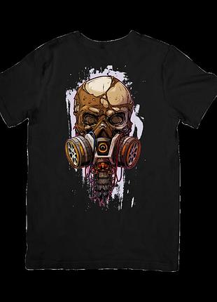 Футболка череп із протигазом (skull with gas mask)
