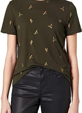 Футболка onlkita life reg s/s bird top box 15247574-rosin-aop:birds only l хакі 15247574-rosin-aop:birds