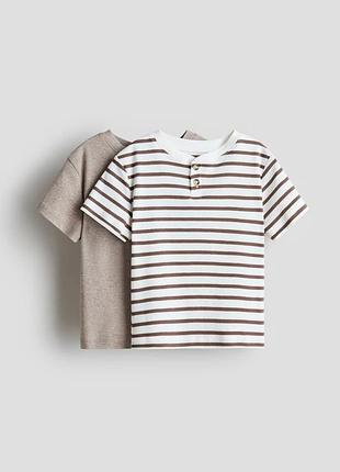 Набор трикотажных футболок хенли h&amp;m (2 шт) | детские футболки для мальчика