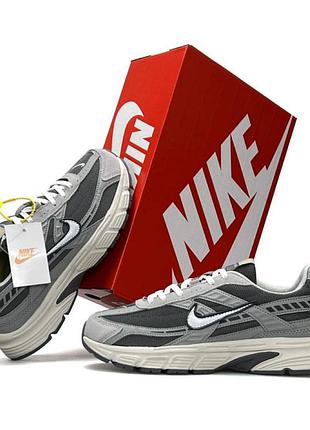 Кроссовки мужские nike initiator grey beige серые найк инитиатор модные для тренировок и прогулок демисезонные весна лето сетка