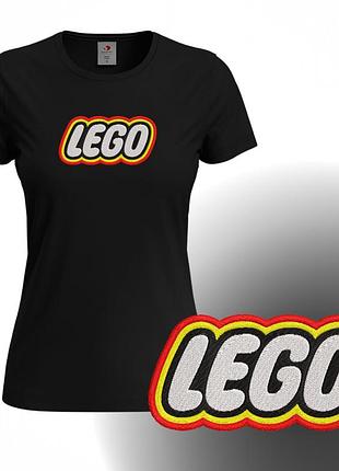 Женская футболка с вышивкой лего (lego)