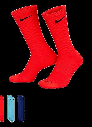 Носки nike u nk evry plus cush crew 3pr мультиколор уни 38-42 (sx6888-925)