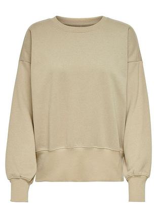 Кофта onlgia l/s sweat swt 15229725 silver mink only l пісочний 15229725silvermink