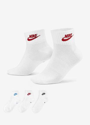Носки nike u nk nsw everyday essential an 3pr белый, мультиколор уни 46-50