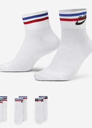 Шкарпетки nike u nk nsw everyday essential an 3pr білий уні 34-38
