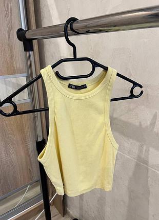 Топ в рубчик zara