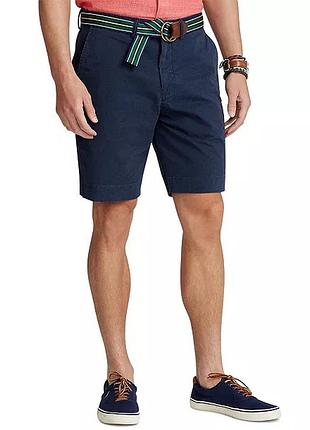 Чоловічі стрейч-шорти polo ralph lauren, класичного крою, темно - сині, великий розмір 40