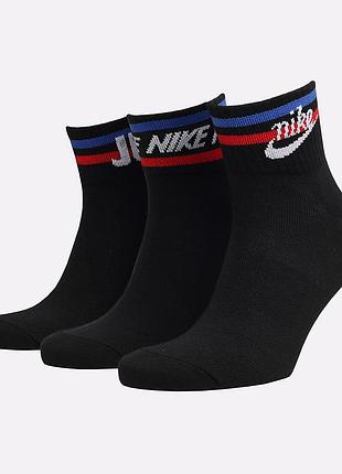 Шкарпетки nike u nk nsw everyday essential an 3pr чорний уні 46-50