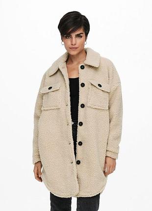 Куртка onlnewcamilla teddy shacket cc otw 15228419-oatmea only m бежевий 15228419-oatmeal