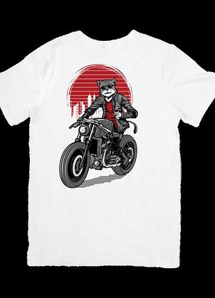 Футболка кот на байке (cat on bike)