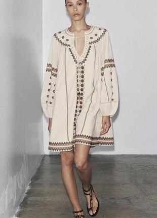 Сукня з вишивкою zara zw collection
