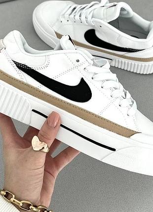 Кроссовки с дефектами!!! nike court legacy white black 37й.