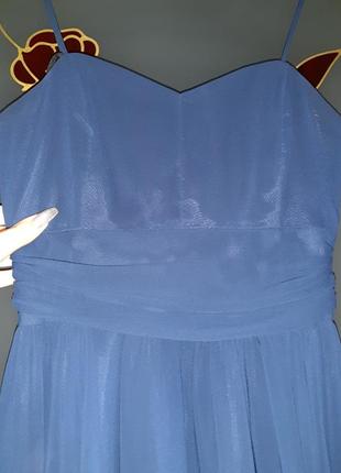 Шифонова сукня з подовженою спідницею позаду.5 фото