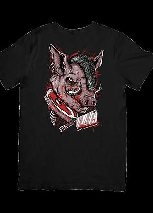 Футболка свинья пила (pig saw)