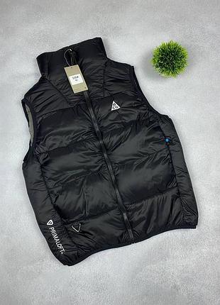 Мужской жилет nike acg, безрукавка nike acg с замком, жилет nike, вышивка логотипа