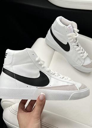 Кроссовки nike blazer black white 2