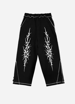 Брюки yarm gothic, флис, черные