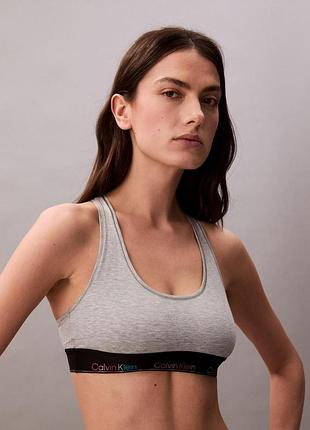 Женский топ calvin klein (7312439123241) icon cotton modal s серый