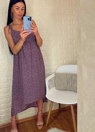 Сарафан жіночий fashiontema літній у квіточку 42-48 бордовий