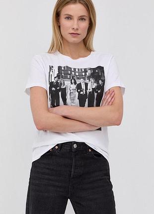 Футболка onlfriends s/s t-shirt nn 15255588-white-print:black/white print only m белый 15255588-white-print:blac