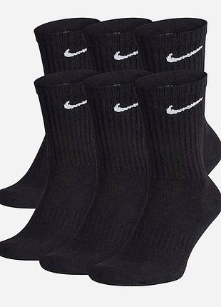 Носки nike u nk ed pls csh crw 6pr - 132 черный чел 34-38