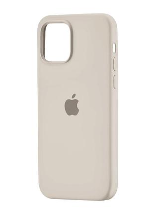 Чехол силиконовый противоударный для iphone 12/12 pro цвет камень